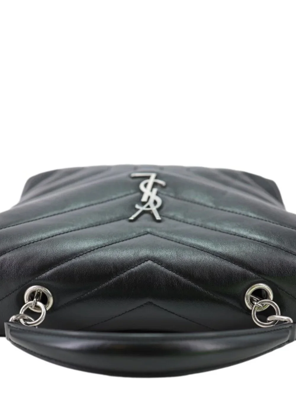 Yves Saint Laurent  Loulou Quilted Leather Top Handle Shoulder Bag Black